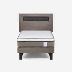 ROSEN - Cama Europea New Style 6 1.5 Plazas + Respaldo