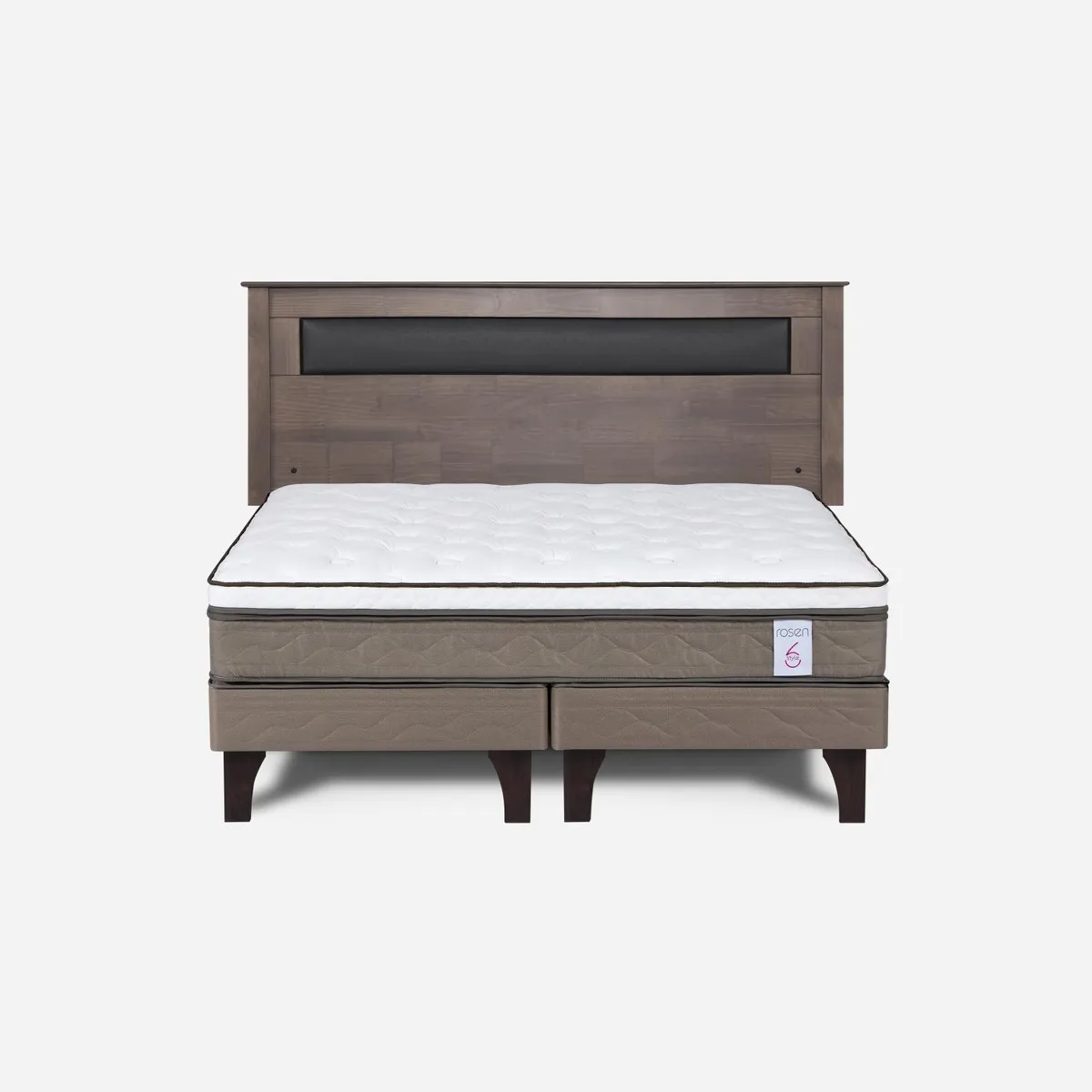 ROSEN - Cama Europea New Style 6 2 Plazas + Respaldo Rosen