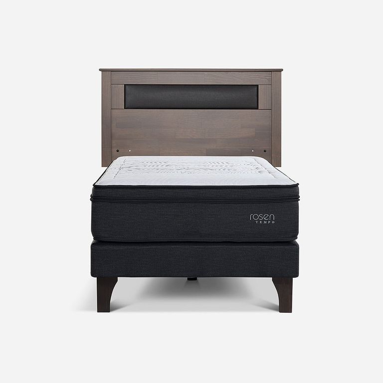 ROSEN Cama Europea Tempo 1.5 Plazas x 2.00mt + Respaldo