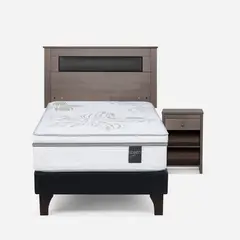 ROSEN - Cama Europea Art 4 1.5 Plazas + Respaldo + Velador