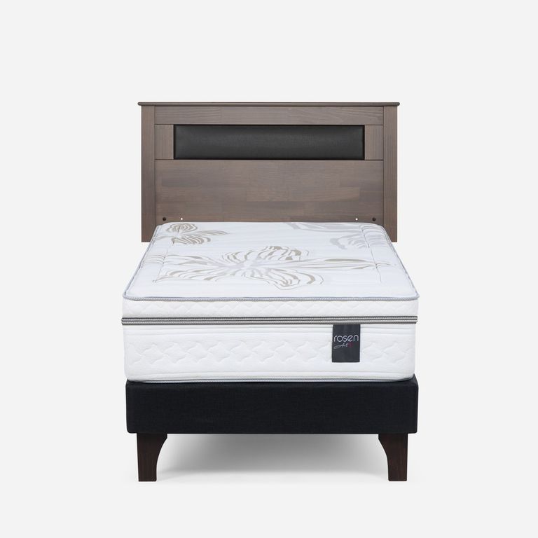 Cama Europea Art 4 1.5 Plazas x 2.00mt + Respaldo
