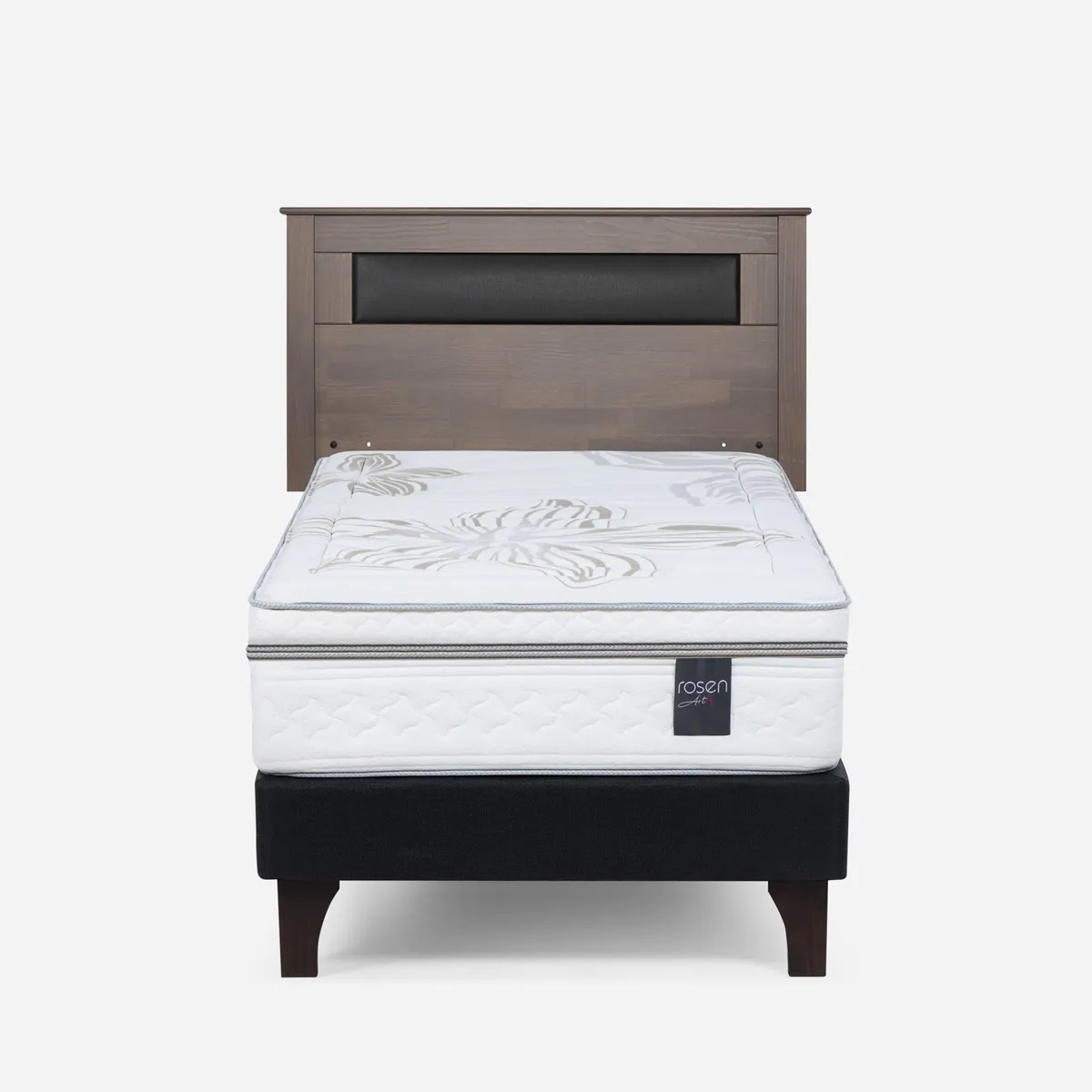 ROSEN - Cama Europea Art 4 1.5 Plazas x 2.00mt  + Respaldo Rosen
