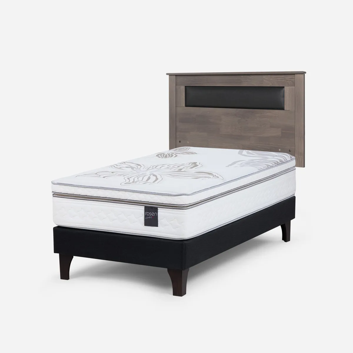 ROSEN - Cama Europea Art 4 1.5 Plazas x 2.00mt  + Respaldo Rosen