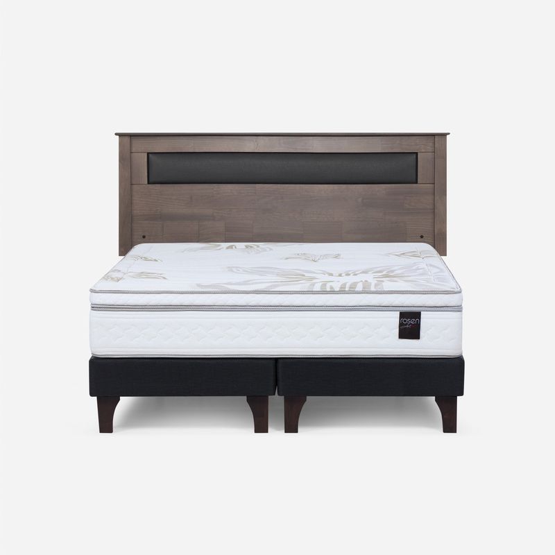 ROSEN - Cama Europea Art 4 2 Plazas + Respaldo Rosen