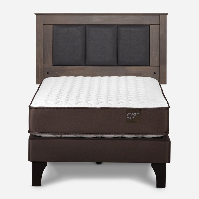 Cama Europea New Ergo T 1 Plaza x 2.00 mt + Respaldo