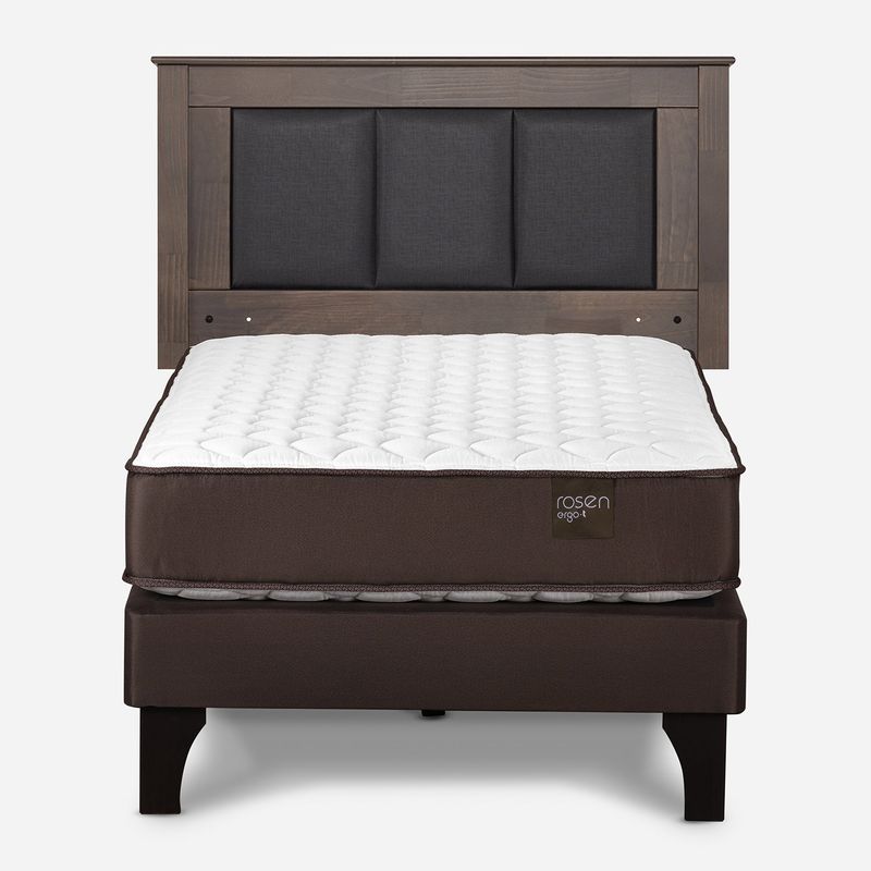 ROSEN - Cama Europea Ergo T 1 Plaza + Respaldo Rosen
