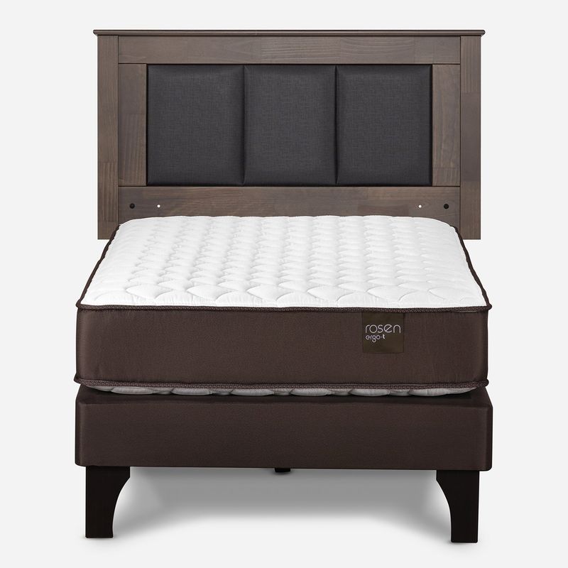 ROSEN - Cama Europea Ergo T 1.5 Plazas + Respaldo Rosen