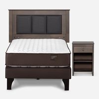 Cama Europea Ergo T 1 Plaza + Respaldo + Velador