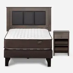 ROSEN - Cama Europea Ergo T 1 Plaza + Respaldo + Velador