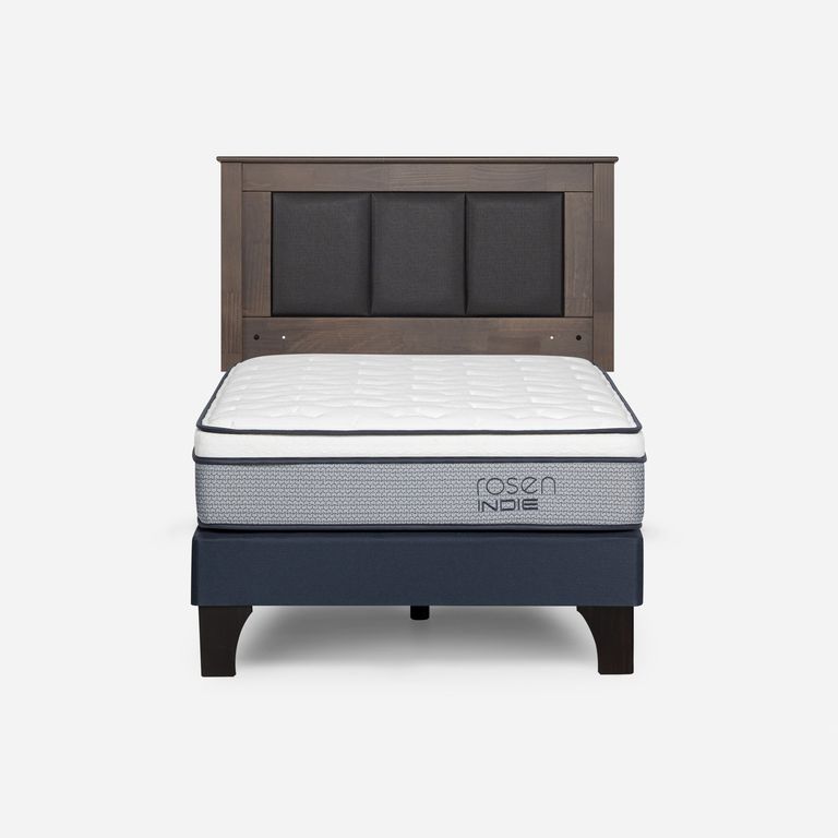 Cama Europea Indie 1.5 Plazas x 2.00 mt + Respaldo