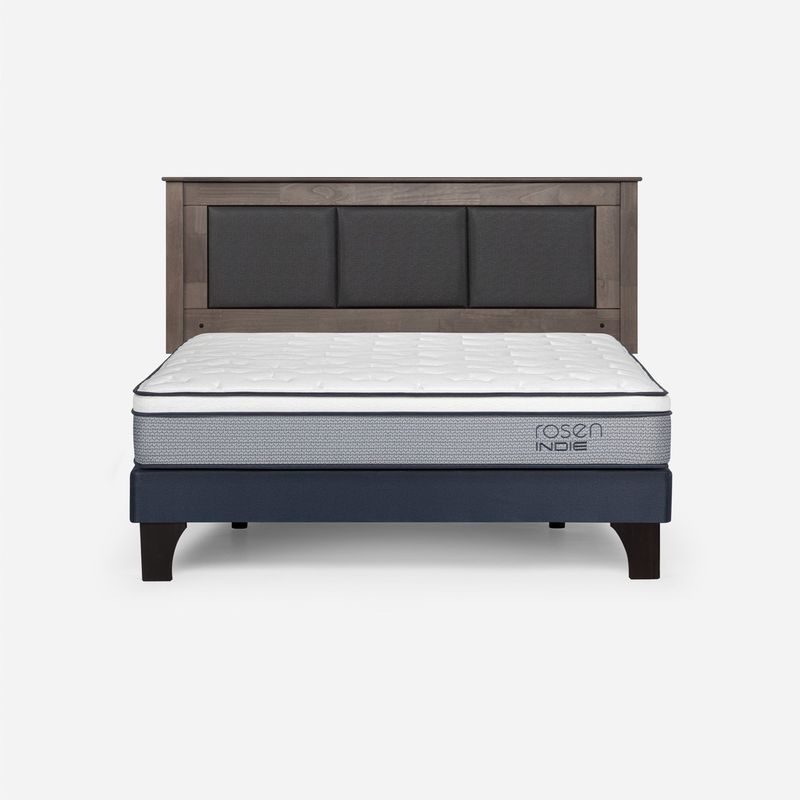 ROSEN - Cama Europea Indie 2 Plazas + Respaldo Rosen