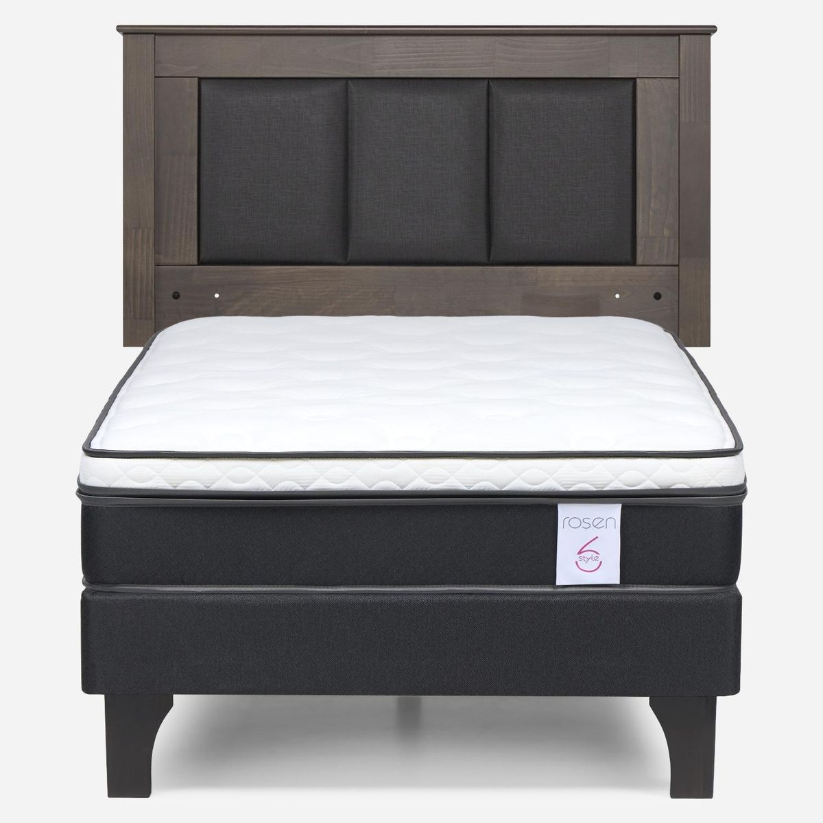 ROSEN - Cama Europea New Style 6 1 Plaza + Respaldo Rosen