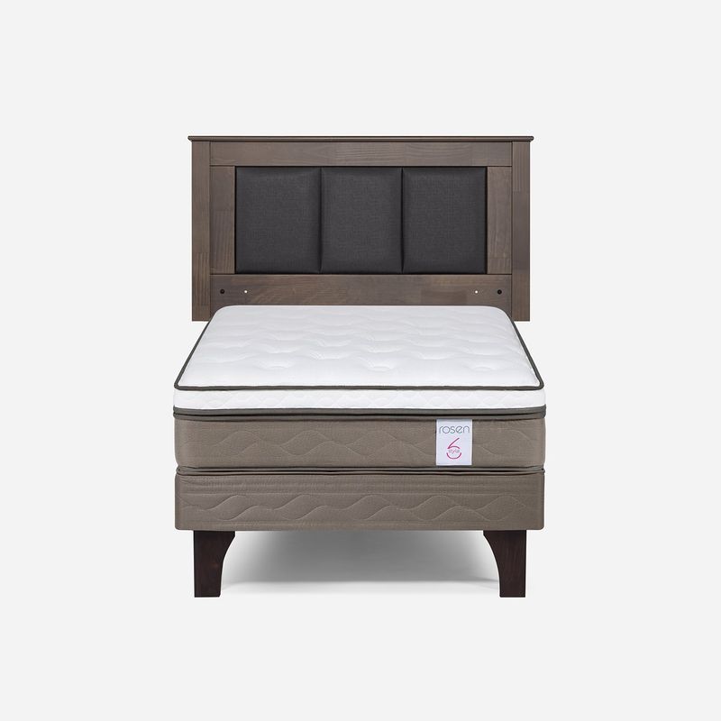 ROSEN - Cama Europea New Style 6 1 Plaza + Respaldo Rosen