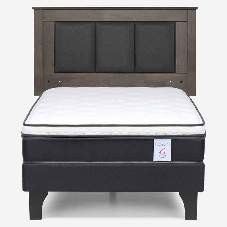 Cama Europea New Style 6 1.5 Plazas x 2.00 mt + Respaldo