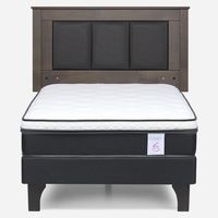 Cama Europea New Style 6 1.5 Plazas + Respaldo