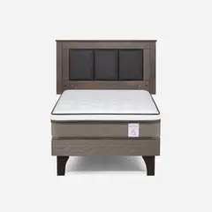 ROSEN - Cama Europea New Style 6 1.5 Plazas + Respaldo