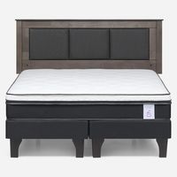 Cama Europea New Style 6 2 Plazas + Respaldo