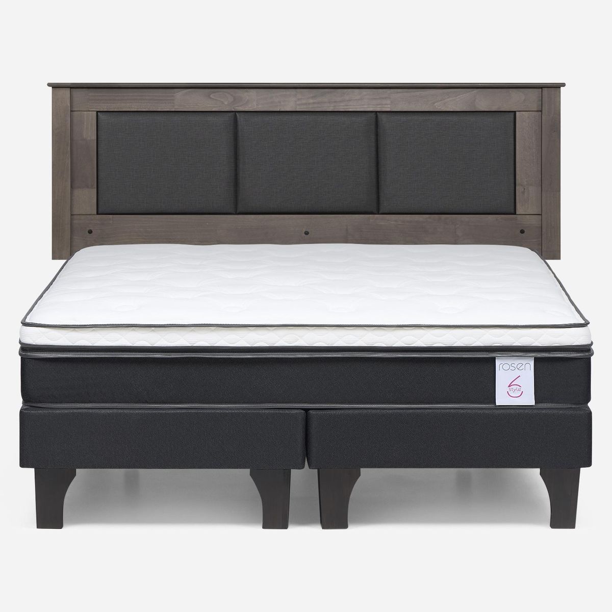 ROSEN - Cama Europea New Style 6 King + Respaldo Rosen