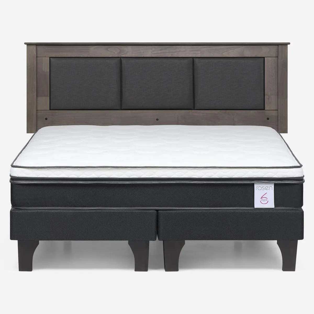 ROSEN - Cama Europea New Style 6 King + Respaldo Rosen