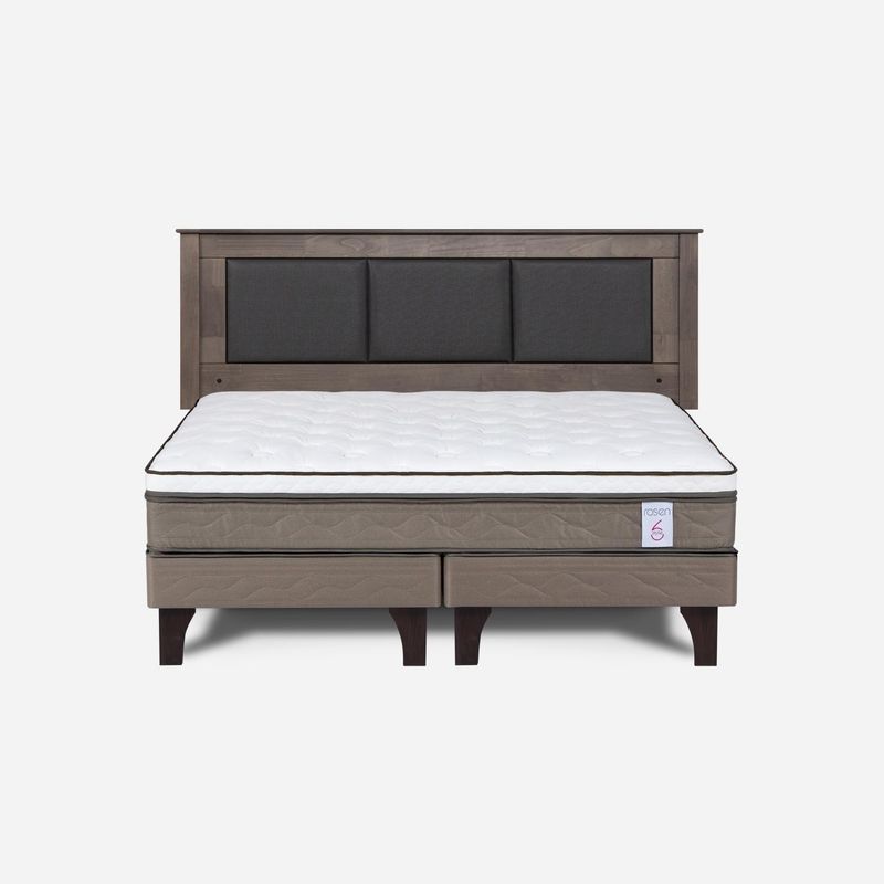 ROSEN - Cama Europea New Style 6 King + Respaldo Rosen