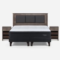 Cama Europea Tempo King + 2 Veladores