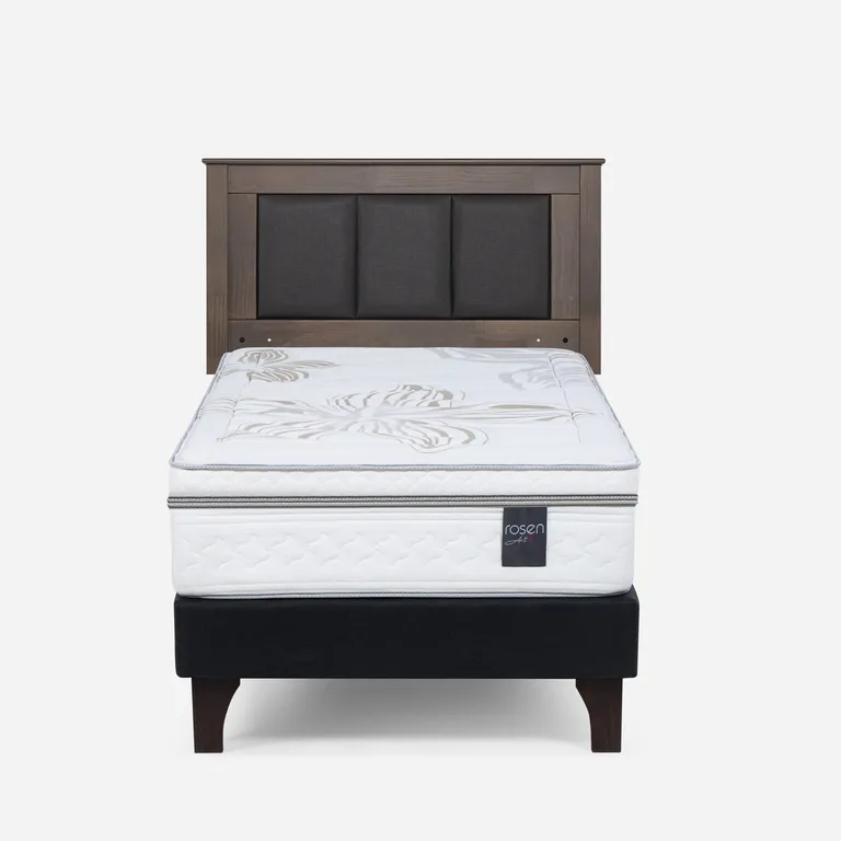 Cama Europea Art 4 1.5 Plazas x 2.00mt + Respaldo