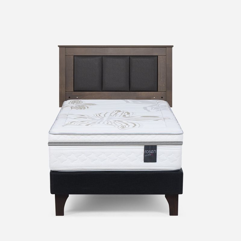 ROSEN - Cama Europea Art 4 1.5 Plazas + Respaldo Rosen