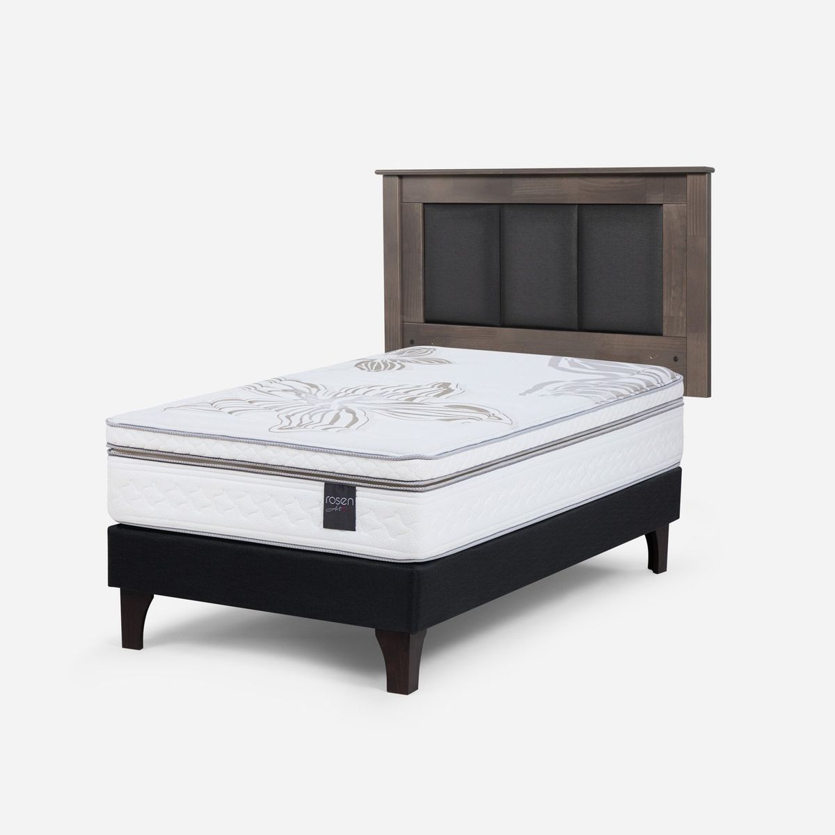ROSEN - Cama Europea Art 4 1.5 Plazas + Respaldo Rosen