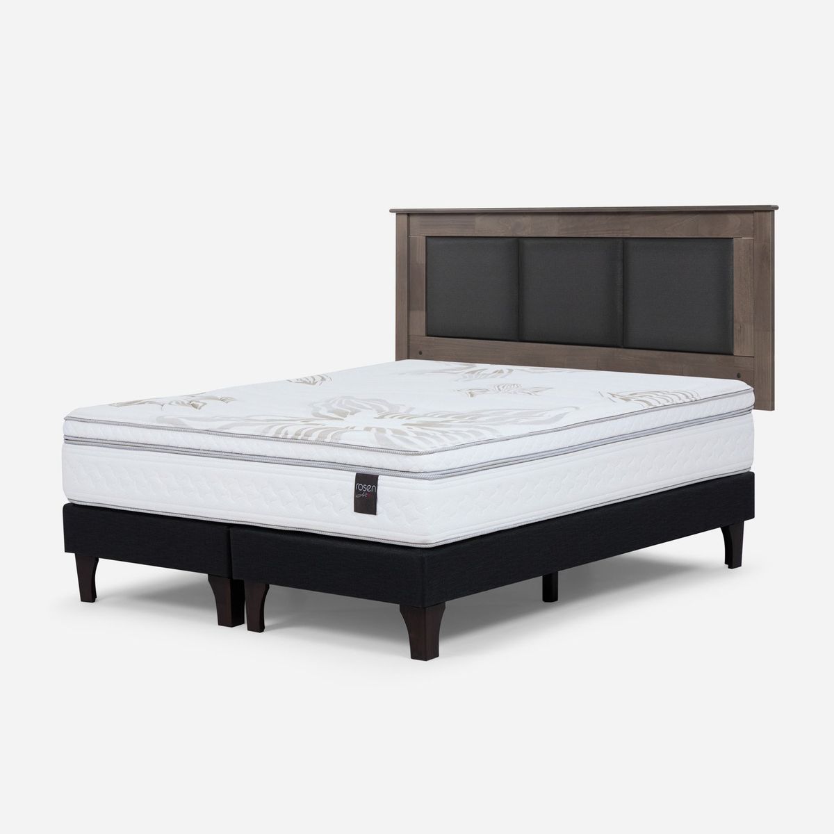 ROSEN - Cama Europea Art 4 2 Plazas + Respaldo Rosen