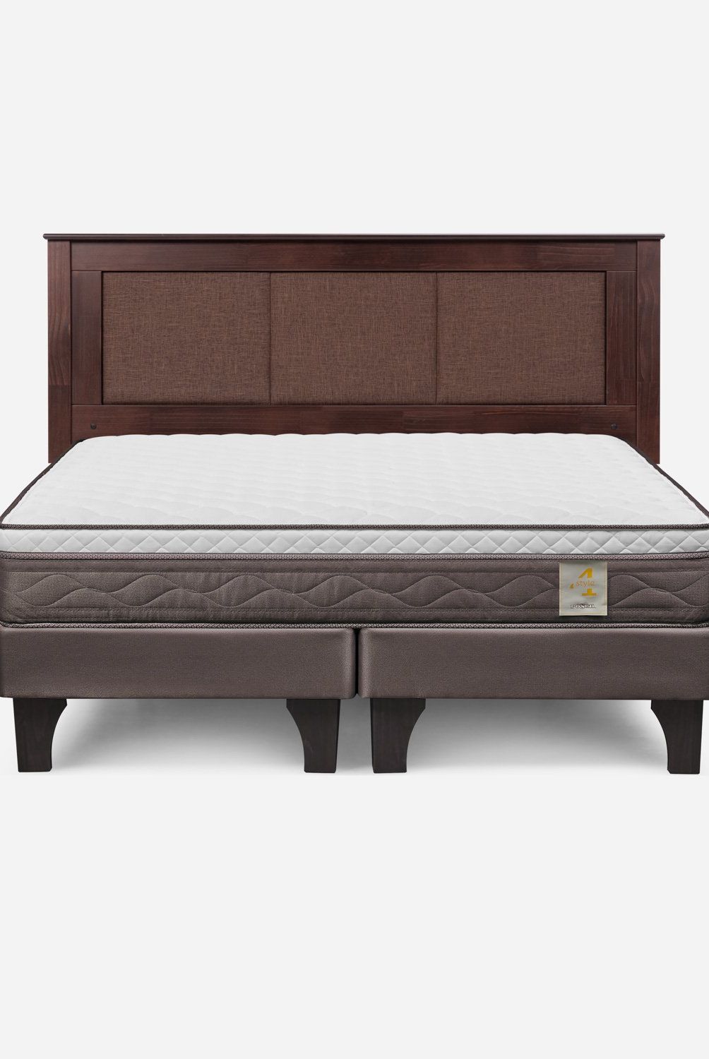 ROSEN - Cama Europea New Style 4 P 2 Plazas + Respaldo Rosen