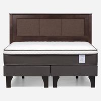 Cama Europea New Style 4 P 2 Plazas + Respaldo