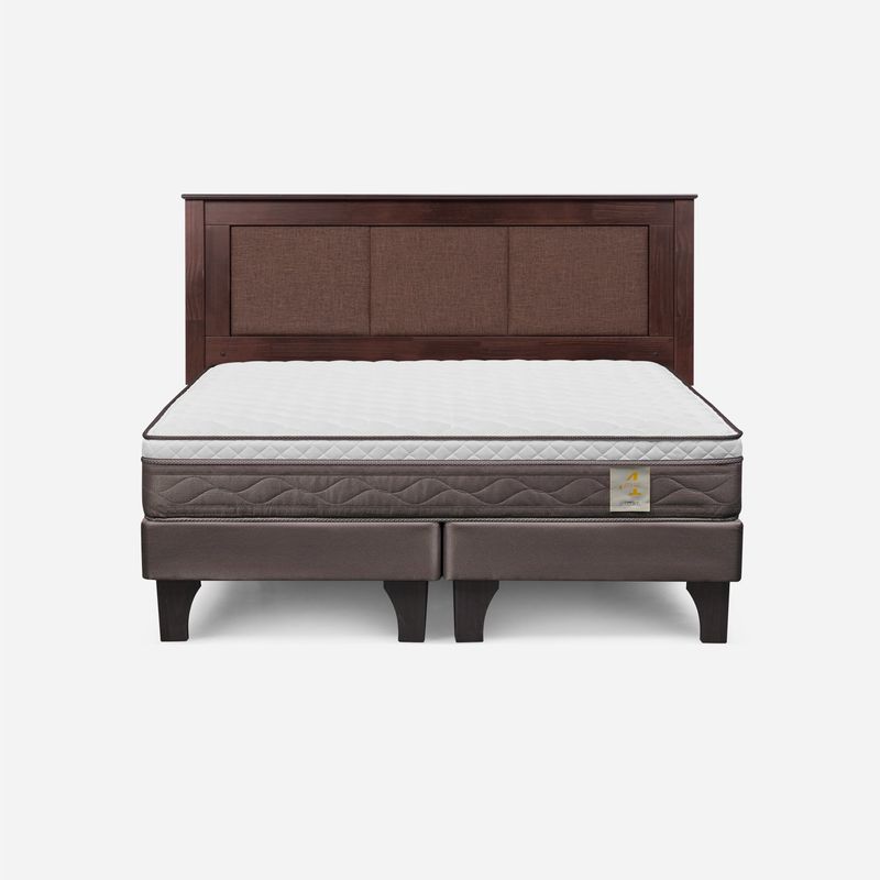 ROSEN - Cama Europea New Style 4 P 2 Plazas + Respaldo Rosen