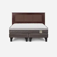 ROSEN - Cama Europea New Style 4 P 2 Plazas + Respaldo
