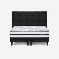 Cama Europea Driven 2 Plazas Issey Grafi + Respaldo