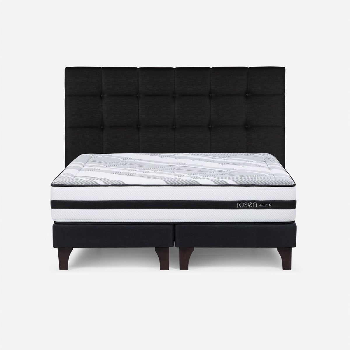 ROSEN - Cama Europea Driven King x 2.00mt Base Dividida + Respaldo Rosen