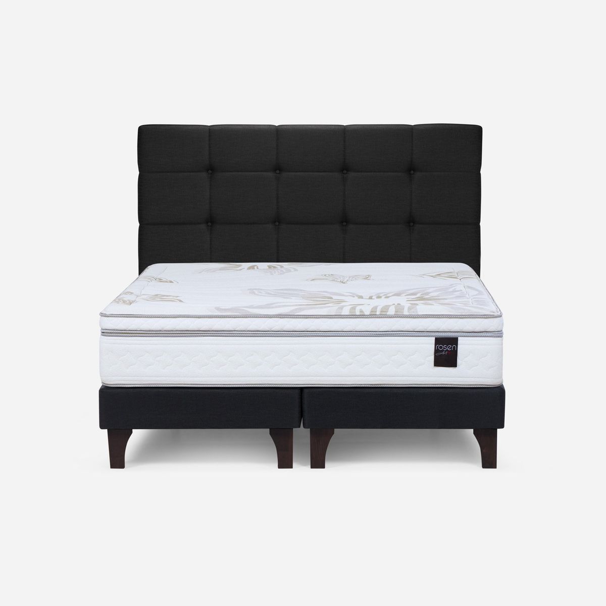 ROSEN - Cama Europea Art 4 2 Plazas + Respaldo Rosen
