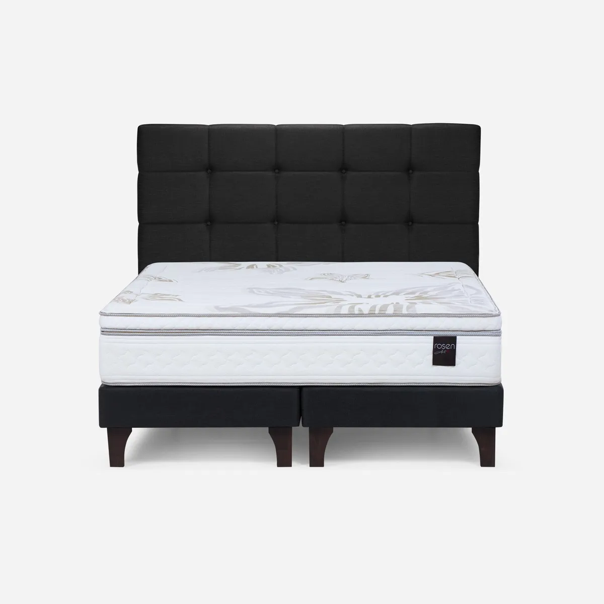 ROSEN - Cama Europea Art 4 2 Plazas + Respaldo Rosen