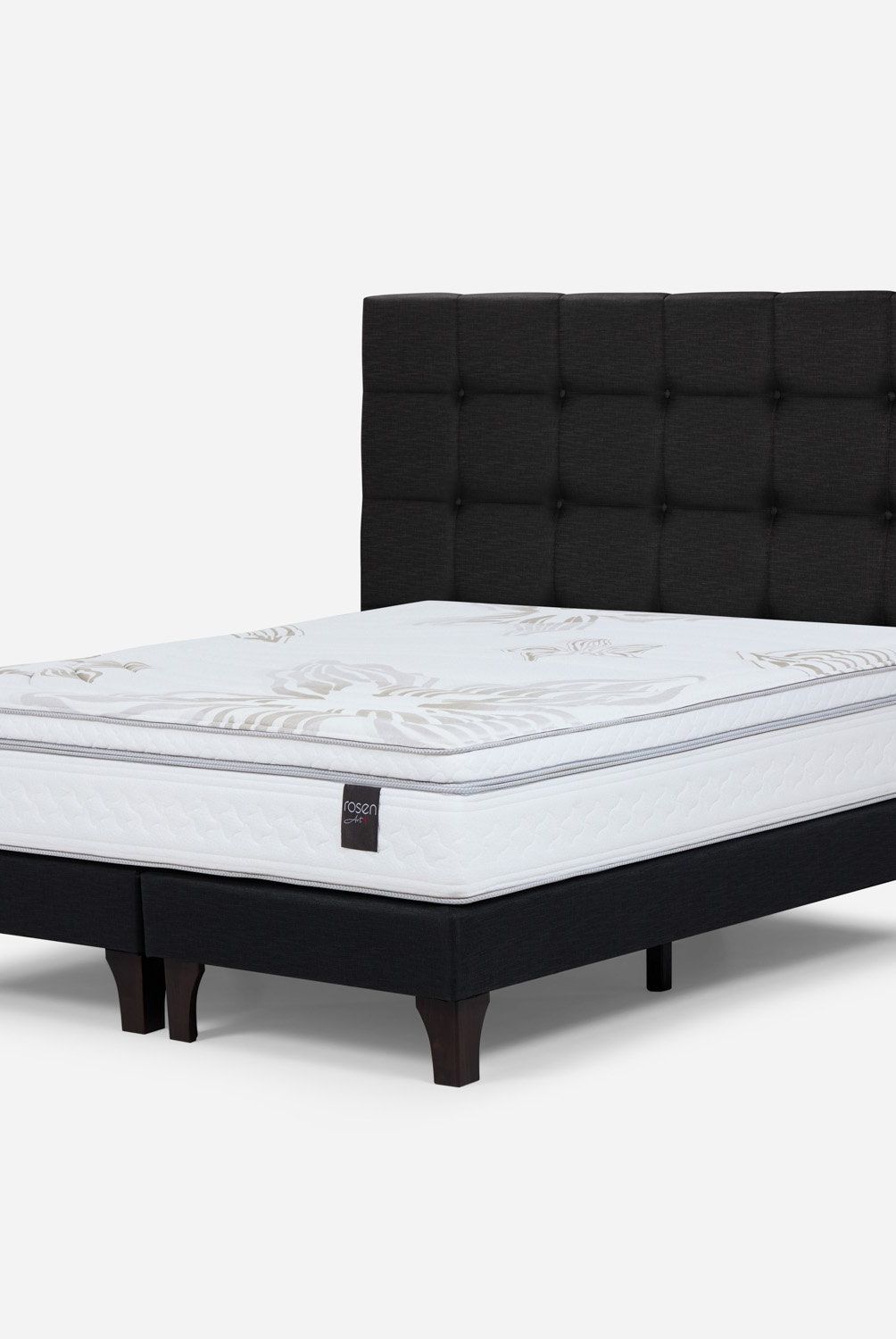 ROSEN - Cama Europea Art 4 King + Respaldo Rosen