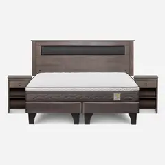 ROSEN - Cama Europea New Style 4 P King + Respaldo + 2 Veladores
