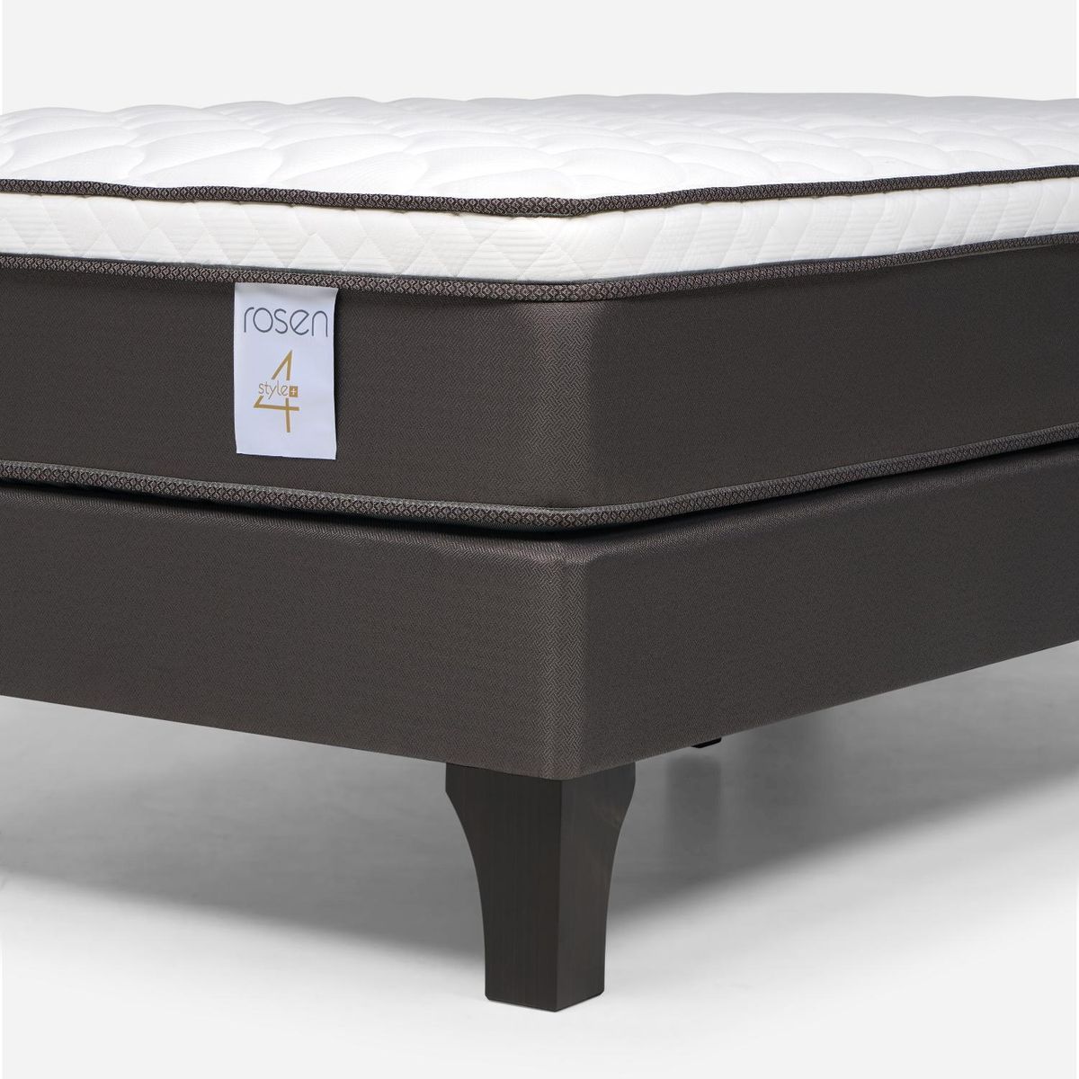 ROSEN - Cama Europea New Style 4 P 1 Plaza + Respaldo Rosen