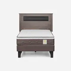 ROSEN - Cama Europea New Style 4 P 1.5 Plazas + Respaldo