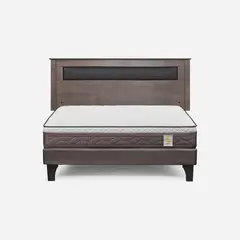 ROSEN - Cama Europea New Style 4 P 2 Plazas + Respaldo