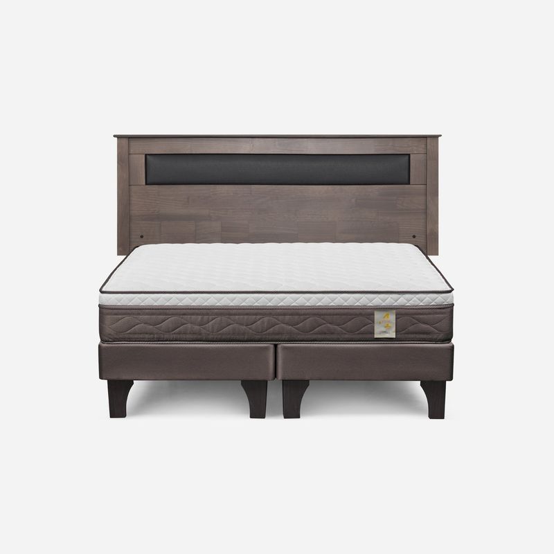 ROSEN - Cama Europea New Style 4 P 2 Plazas + Respaldo Rosen