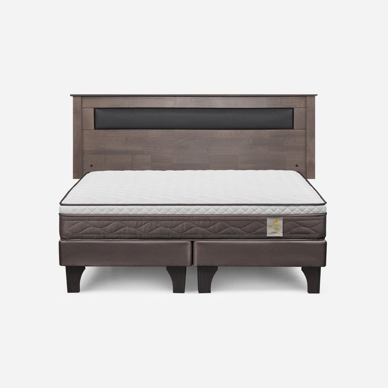 ROSEN - Cama Europea New Style 4 P King + Respaldo Rosen