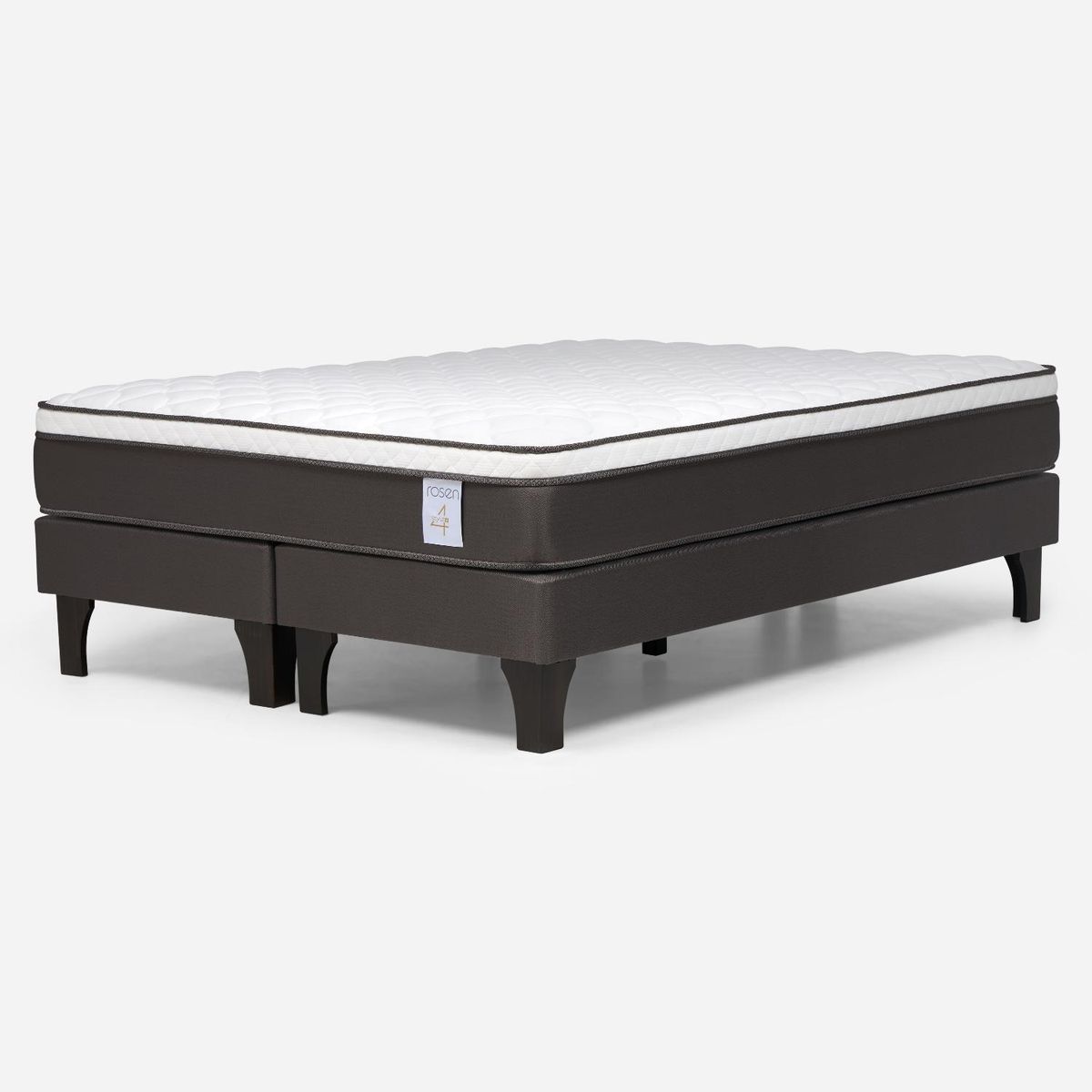ROSEN - Cama Europea New Style 4 P King + Respaldo Rosen