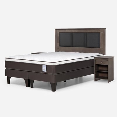Imagen 2 del producto Cama Europea New Style 4 P 2 Plazas + Respaldo + 2 Veladores