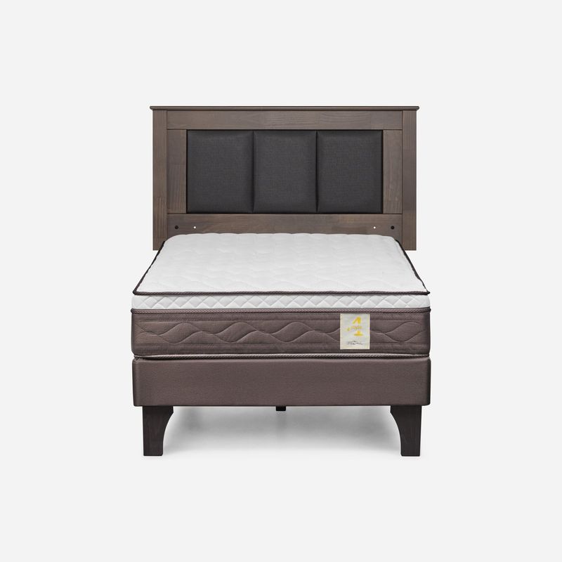 ROSEN - Cama Europea New Style 4 P 1 Plaza + Respaldo Rosen
