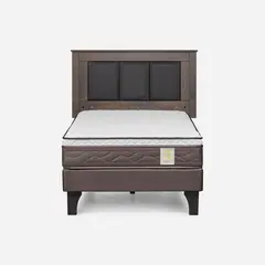 ROSEN - Cama Europea New Style 4 P 1 Plaza + Respaldo