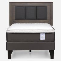 Cama Europea New Style 4 P 1.5 Plazas + Respaldo