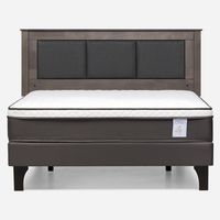 Cama Europea New Style 4 P 2 Plazas + Respaldo